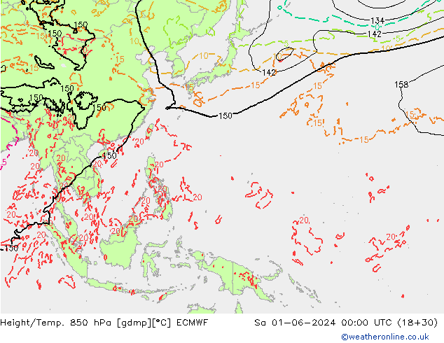 Z500/Rain (+SLP)/Z850 ECMWF Sáb 01.06.2024 00 UTC