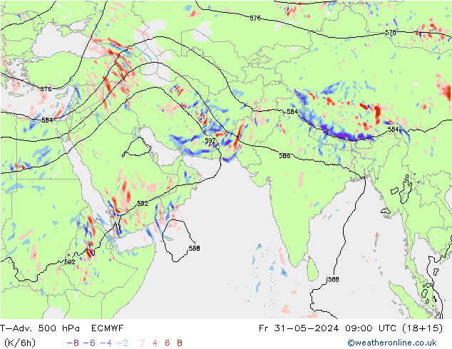 T-Adv. 500 hPa ECMWF  31.05.2024 09 UTC