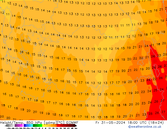 Z500/Yağmur (+YB)/Z850 ECMWF Cu 31.05.2024 18 UTC