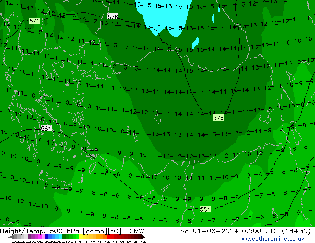 Z500/Rain (+SLP)/Z850 ECMWF sáb 01.06.2024 00 UTC