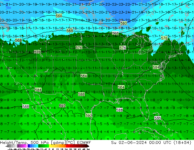 Z500/Rain (+SLP)/Z850 ECMWF Su 02.06.2024 00 UTC