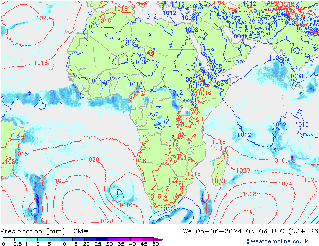 Précipitation ECMWF mer 05.06.2024 06 UTC