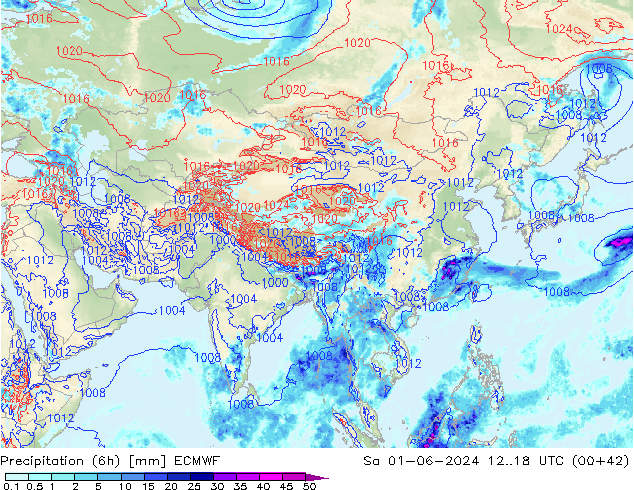 Z500/Rain (+SLP)/Z850 ECMWF so. 01.06.2024 18 UTC