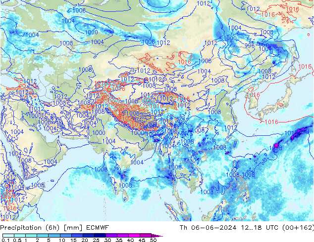 Z500/Rain (+SLP)/Z850 ECMWF Th 06.06.2024 18 UTC