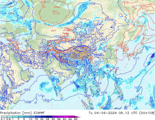 Precipitación ECMWF mar 04.06.2024 12 UTC