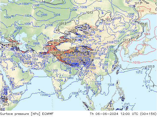 Yer basıncı ECMWF Per 06.06.2024 12 UTC