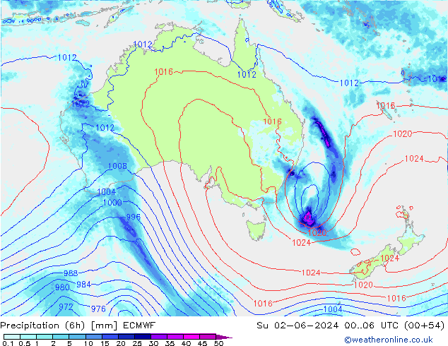 Z500/Rain (+SLP)/Z850 ECMWF Su 02.06.2024 06 UTC