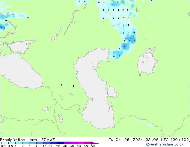 Precipitation ECMWF Tu 04.06.2024 06 UTC