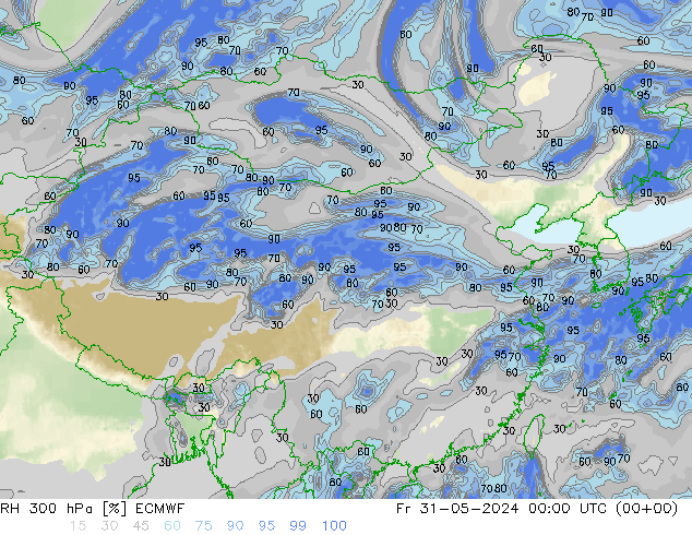 RH 300 hPa ECMWF  31.05.2024 00 UTC