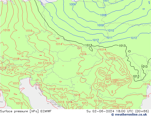 Surface pressure ECMWF Su 02.06.2024 18 UTC