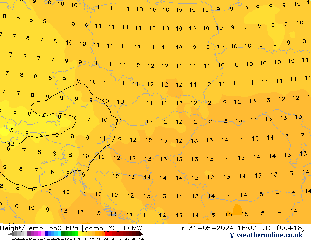 Z500/Rain (+SLP)/Z850 ECMWF  31.05.2024 18 UTC