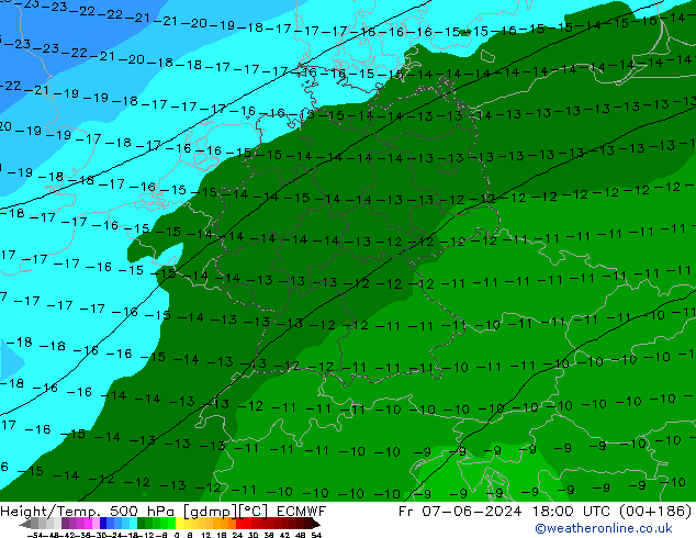 Z500/Rain (+SLP)/Z850 ECMWF ven 07.06.2024 18 UTC