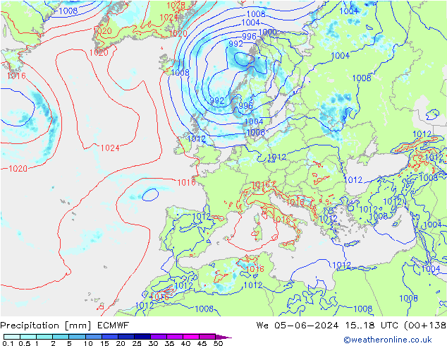 осадки ECMWF ср 05.06.2024 18 UTC