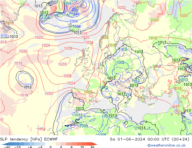 tendencja ECMWF so. 01.06.2024 00 UTC