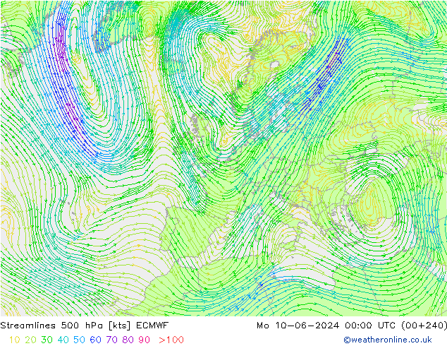  500 hPa ECMWF  10.06.2024 00 UTC