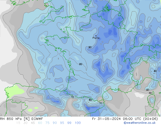 RV 850 hPa ECMWF vr 31.05.2024 06 UTC