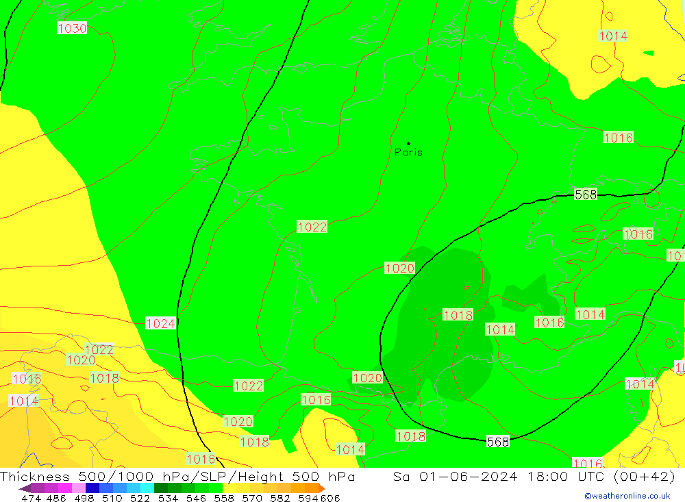 Thck 500-1000hPa ECMWF sam 01.06.2024 18 UTC