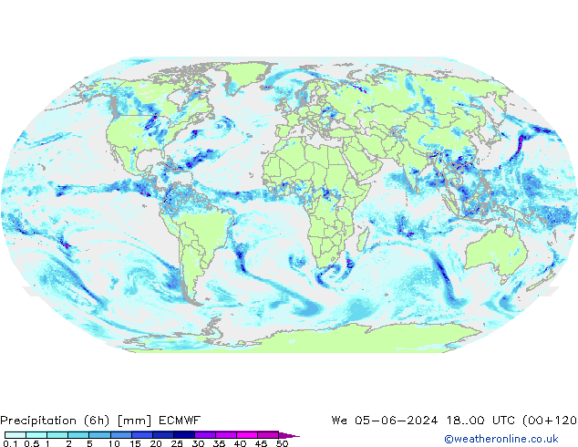 Nied. akkumuliert (6Std) ECMWF Mi 05.06.2024 00 UTC