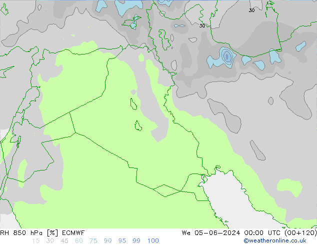 RV 850 hPa ECMWF wo 05.06.2024 00 UTC