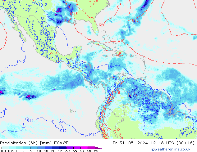 Z500/Yağmur (+YB)/Z850 ECMWF Cu 31.05.2024 18 UTC