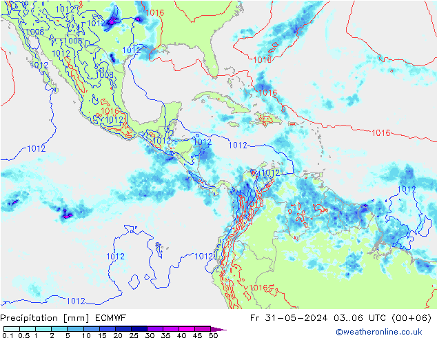 Precipitation ECMWF Fr 31.05.2024 06 UTC