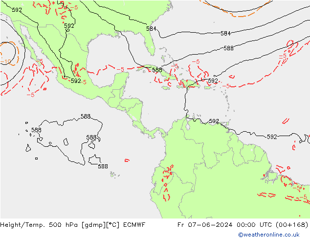 Z500/Rain (+SLP)/Z850 ECMWF Fr 07.06.2024 00 UTC