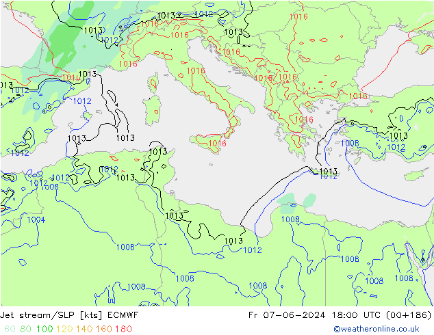 Courant-jet ECMWF ven 07.06.2024 18 UTC