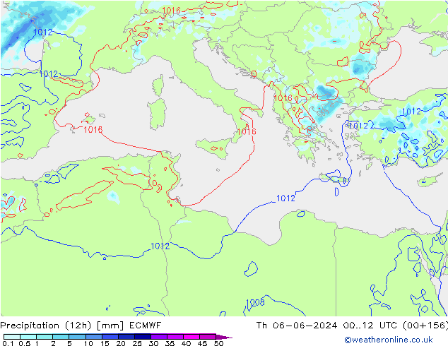 opad (12h) ECMWF czw. 06.06.2024 12 UTC