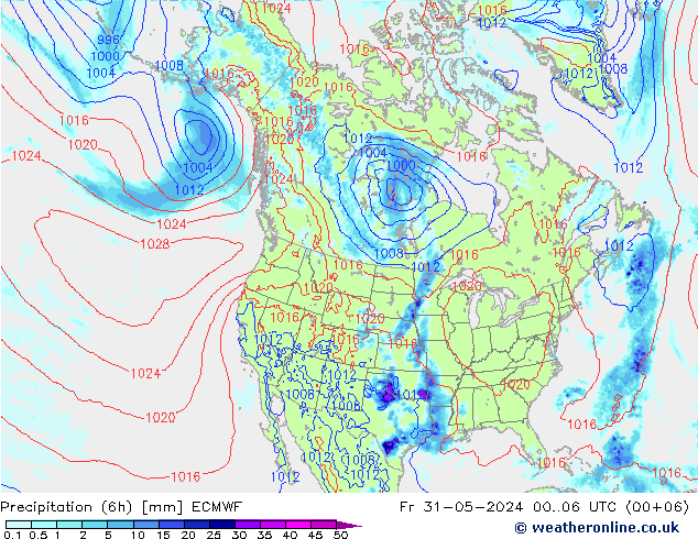 Z500/Yağmur (+YB)/Z850 ECMWF Cu 31.05.2024 06 UTC