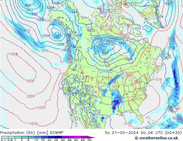 Z500/Yağmur (+YB)/Z850 ECMWF Cts 01.06.2024 06 UTC