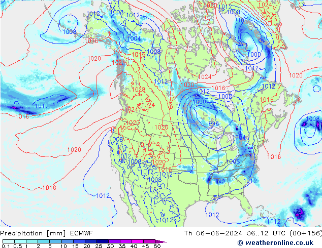 Precipitation ECMWF Th 06.06.2024 12 UTC