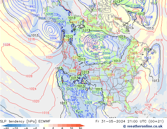 Y. Basıncı eğilimi ECMWF Cu 31.05.2024 21 UTC