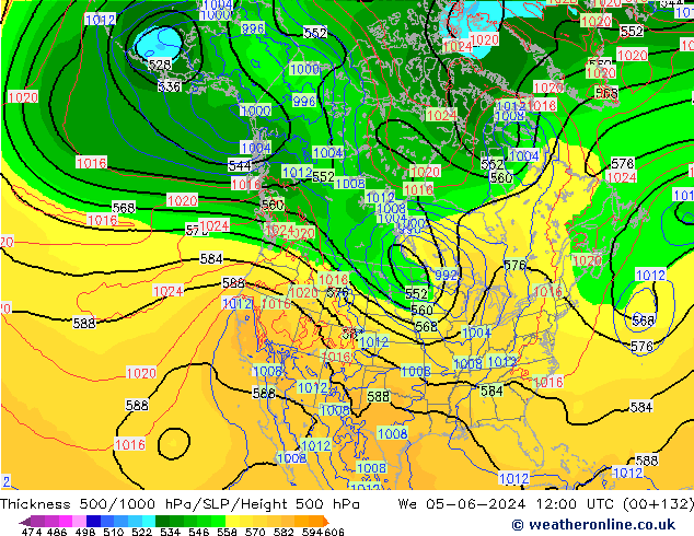 Thck 500-1000гПа ECMWF ср 05.06.2024 12 UTC