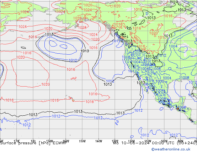 pression de l'air ECMWF lun 10.06.2024 00 UTC