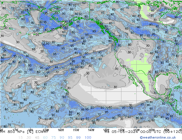 RV 850 hPa ECMWF wo 05.06.2024 00 UTC