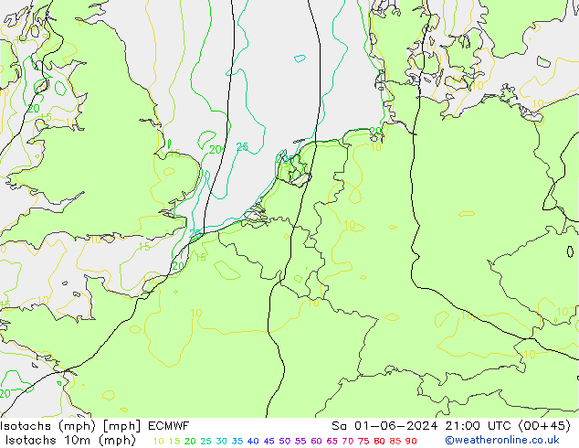 Isotachs (mph) ECMWF  01.06.2024 21 UTC