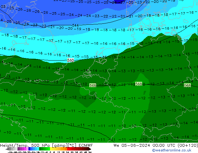 Z500/Rain (+SLP)/Z850 ECMWF ��� 05.06.2024 00 UTC