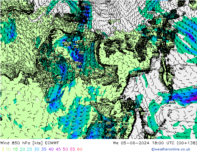  850 hPa ECMWF  05.06.2024 18 UTC