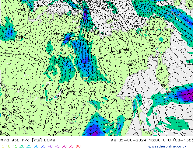  950 hPa ECMWF  05.06.2024 18 UTC