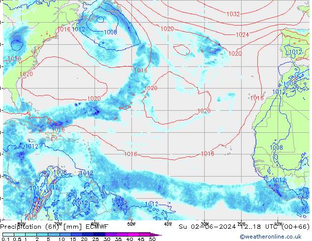 Z500/Rain (+SLP)/Z850 ECMWF dom 02.06.2024 18 UTC