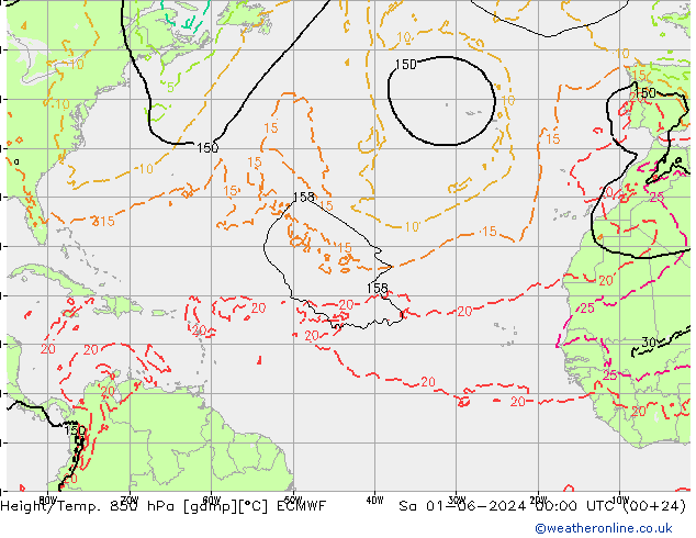 Z500/Rain (+SLP)/Z850 ECMWF sab 01.06.2024 00 UTC