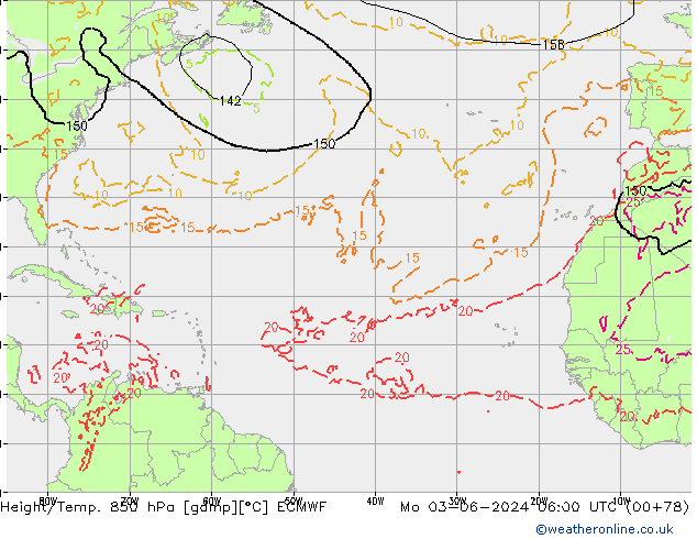 Z500/Rain (+SLP)/Z850 ECMWF Po 03.06.2024 06 UTC