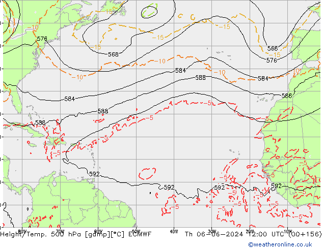 Z500/Rain (+SLP)/Z850 ECMWF чт 06.06.2024 12 UTC