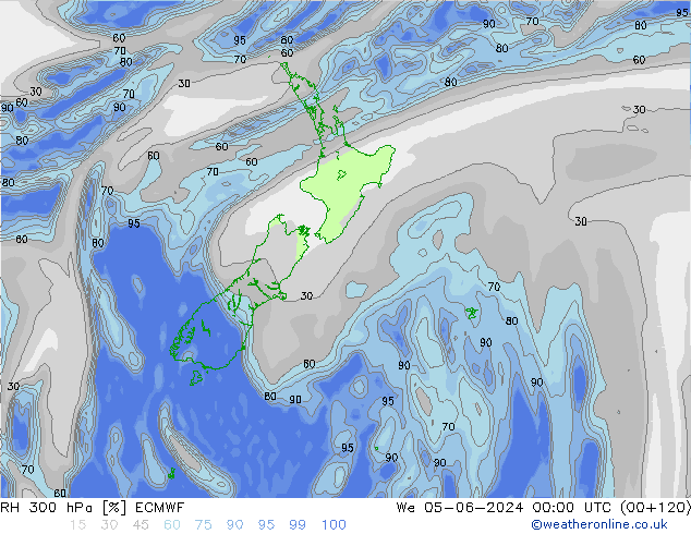 RH 300 hPa ECMWF St 05.06.2024 00 UTC