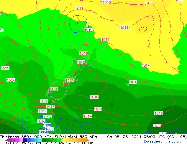 Thck 850-1000 hPa ECMWF Sa 08.06.2024 06 UTC