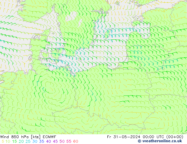 Wind 850 hPa ECMWF vr 31.05.2024 00 UTC