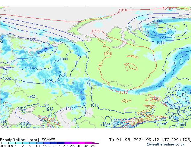 Precipitación ECMWF mar 04.06.2024 12 UTC