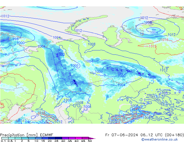 opad ECMWF pt. 07.06.2024 12 UTC