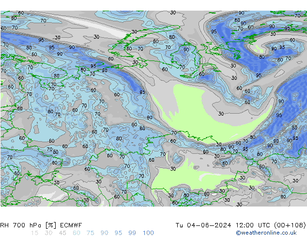 RH 700 hPa ECMWF mar 04.06.2024 12 UTC