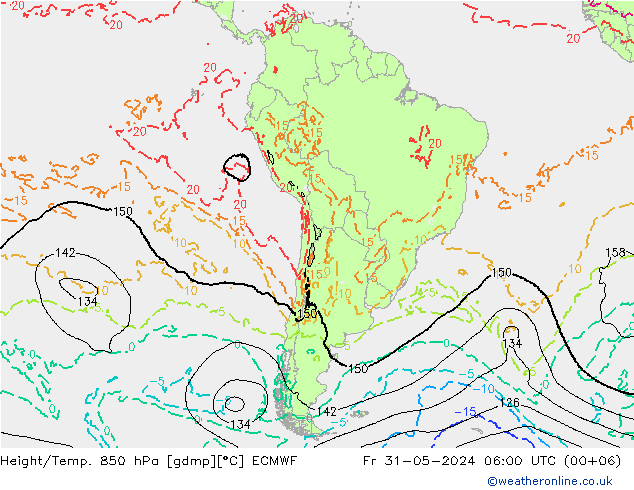 Z500/Rain (+SLP)/Z850 ECMWF Sex 31.05.2024 06 UTC